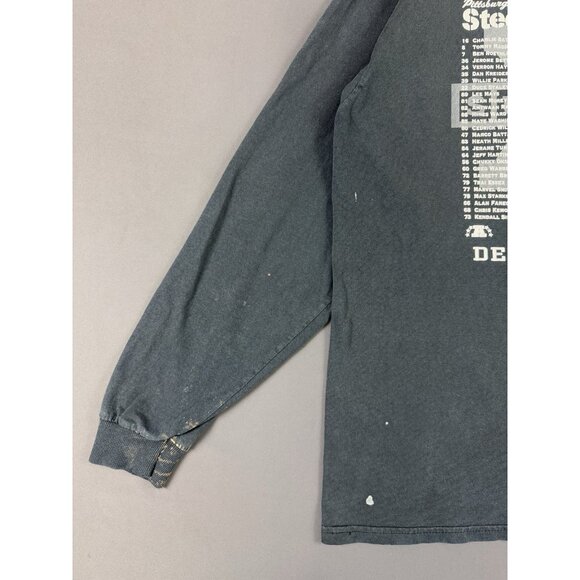 Vintage Y2K NFL Superbowl XL Steelers Seahawks Football Black Long Sleeve Shirt - Picture 13 of 16